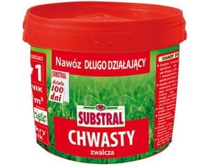 SUBSTRAL 2w1 nawóz 100dni + ODCHWASZCZACZ zwalcza chwasty w trawniku 5kg na 250m2
