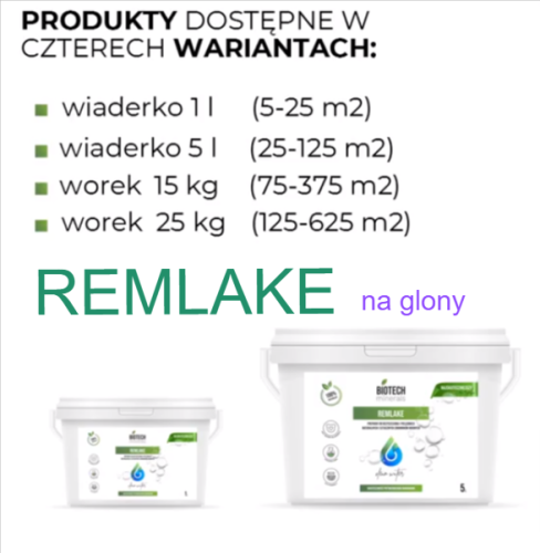 RemLake na glony dawkowanie zwalczanie glonów oczko wodne sklep ogrodniczy online Kwiateo polski preparat cena.png