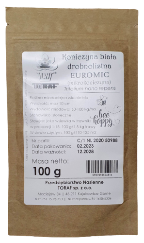 nasiona mikrokoniczyny euromic toraf cena kwiateo sklep ogrodniczy koniczyna drobna biała.png