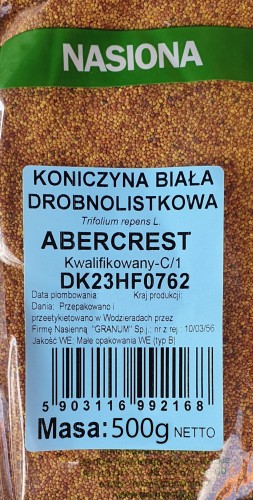 Koniczyna biała drobna nasiona Abercrest 500g Granum sklep ogrodniczy kwiateo_pl drobnolistna mikrokoniczyna.jpg