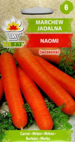 MARCHEW 'NAOMI' jadalna wczesna smaczna na soki surówki nasiona czerwona typu Nantes / Nantaise