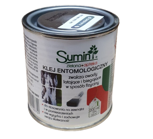 KLEJ ENTOMOLOGICZNY 200ml puszka na 0,5m2 do malowania pni drzew owocowych i ozdobnych gałęzi BARIERA na SZKODNIKI zwalczanie owadów biegających i latających w sposób fizyczny