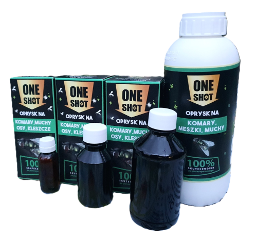 One Shot OneShot preparat koncentrat oprysk na komary muchy osy kleszcze silny mocny sklep ogrodniczy kwiateo_pl ogrodnik poleca www_kwiateo_pl wszystkie wielkości zestaw.png