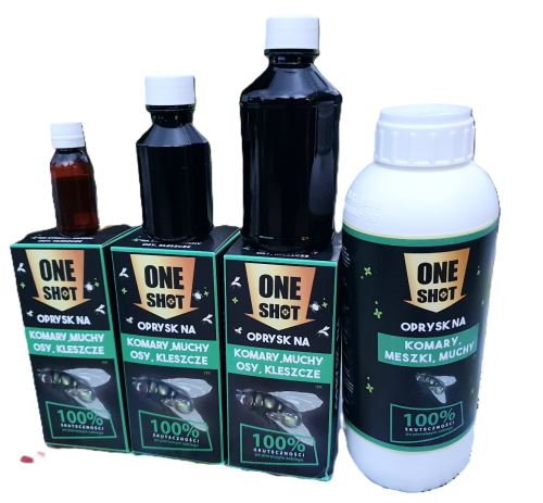 One Shot OneShot preparat koncentrat oprysk na komary muchy osy kleszcze silny mocny sklep ogrodniczy kwiateo_pl ogrodnik poleca www_kwiateo_pl wszystkie wielkości komplet.png