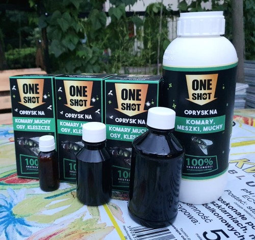 One Shot OneShot preparat koncentrat oprysk na komary muchy osy kleszcze silny mocny sklep ogrodniczy kwiateo_pl ogrodnik poleca www_kwiateo_pl wszystkie wielkości zestaw.jpg