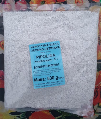 mikrokoniczyna nasiona otoczkowane Pipolina koniczyna drobnolistna wsiewka do trawnika czyste nasiona zaszczepione bakteriami pozytywnymi sklep ogrodniczy kwiateo jakość ogrodnik.jpg
