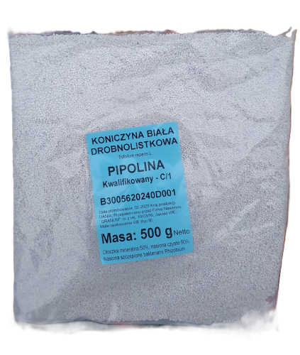 mikrokoniczyna nasiona otoczkowane Pipolina koniczyna drobnolistna wsiewka do trawnika czyste nasiona zaszczepione bakteriami pozytywnymi sklep ogrodniczy kwiateo jakość bez tła ogrodnik.png