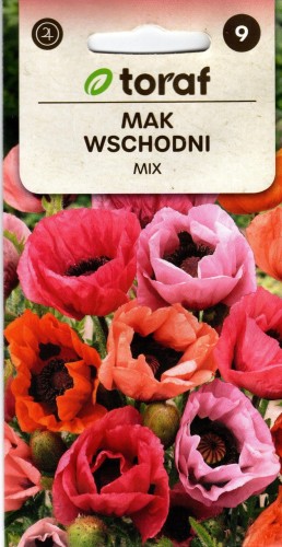 MAK WSCHODNI czerwony różowy biały mieszanka nasiona do wysiewu bylina