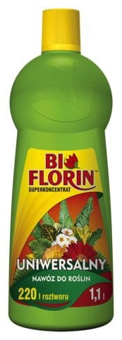 TROPICAL BiFlorin nawóz SUPERKONCENTRAT 1,1 Litra uniwersalny NPK 5,9-3,0-6,5 + mikroskładniki bioflorin bio-florin 1L