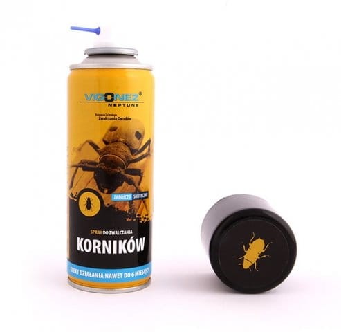 Spray do oprysku na KORNIKI 200ml Vigonez do zniechęcania szkodników drewna kornik do KORNIKÓW Vigonez przeciw kornikom korniki