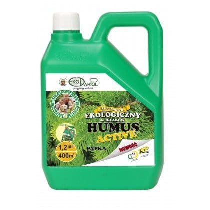 HUMUS Active Papka do IGLAKÓW ZAPAS 1,2L na 400m2 ekologiczny użyźniacz UZUPEŁNIENIE iglak iglaki tuja jałowiec cis cyprysik sosna