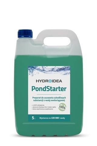 POND-STARTER do uzdatniania wody z wodociągu i studni USUWA CHLOR i METALE CIĘŻKIE 5L na 100m3 OCZKO WODNE, STAW KĄPIELOWY ryby PondStarter HI