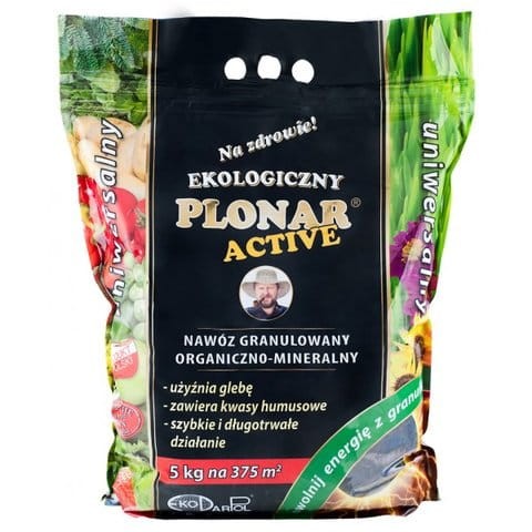 PLONAR ACTIVE UNIWERSALNY 5kg granulowany ekologiczny użyźniacz podłoża gleby sypki zastępuje obornik