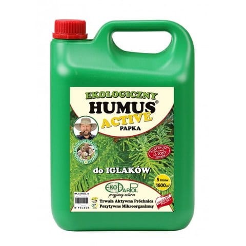 HUMUS Active Papka do IGLAKÓW ZAPAS 5L na 1600m2 ekologiczny użyźniacz UZUPEŁNIENIE iglak iglaki tuja jałowiec cis cyprysik sosna