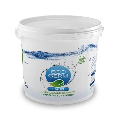 ECOGERM LAKES - OCZYSZCZANIE JEZIORA stawu 5kg na 1000m3 wody STAW KĄPIELOWY jezioro zbiornik zarybiony 1000m2 dna zbiornika wodnego HYDROIDEA